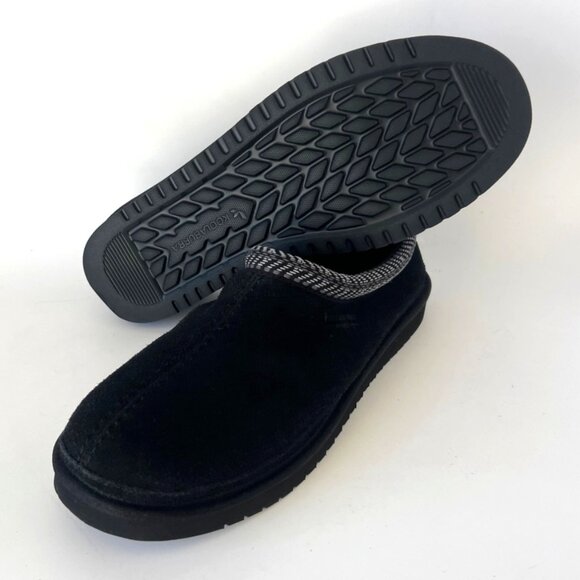 Koolaburra By UGG Men Burree Black Suede Faux Fur Slippers Size 11 - Picture 4 of 7